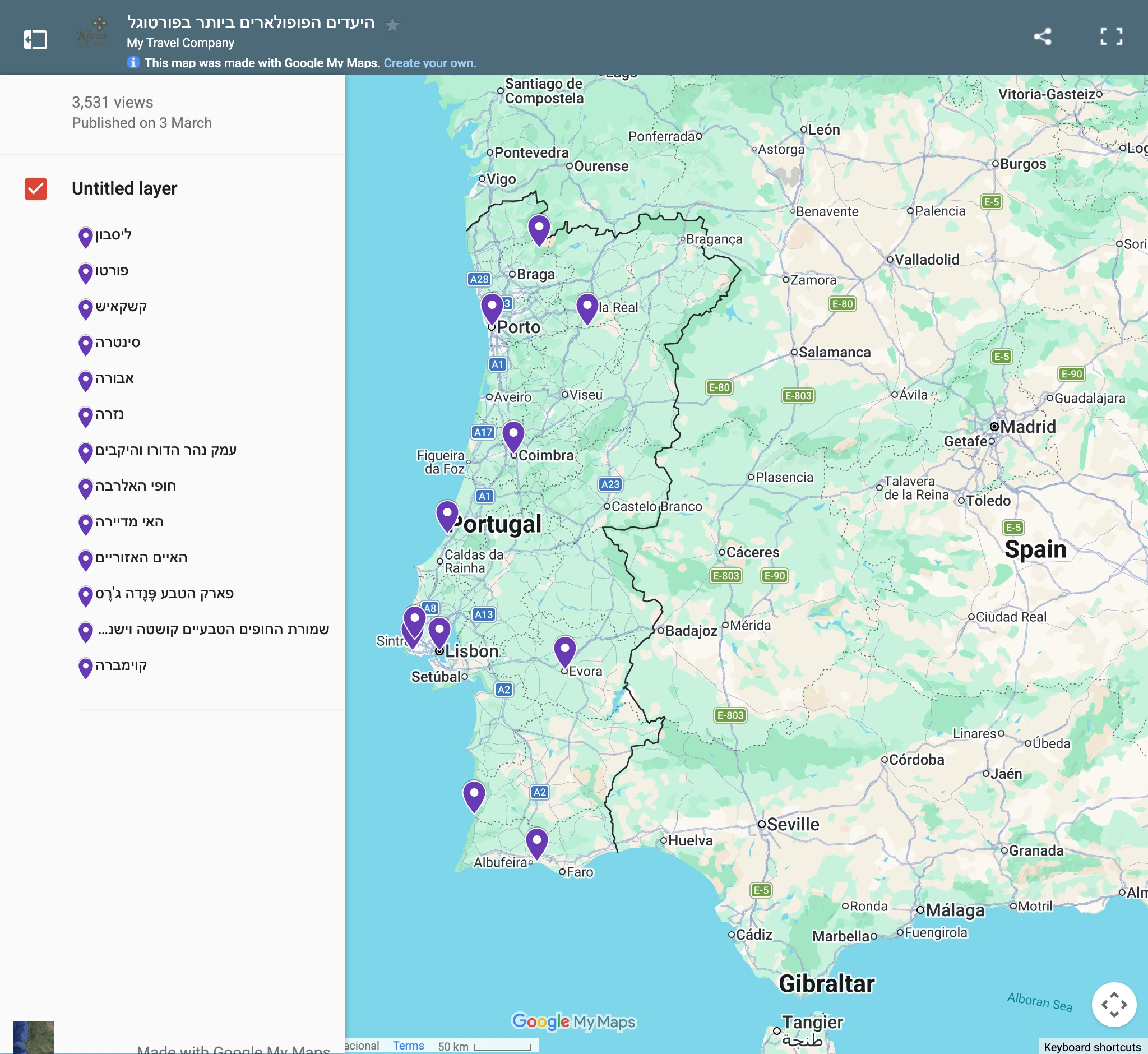 Osadzenie Google Maps pokazujace informacje po hebrajsku na stronie w jezyku angielskim