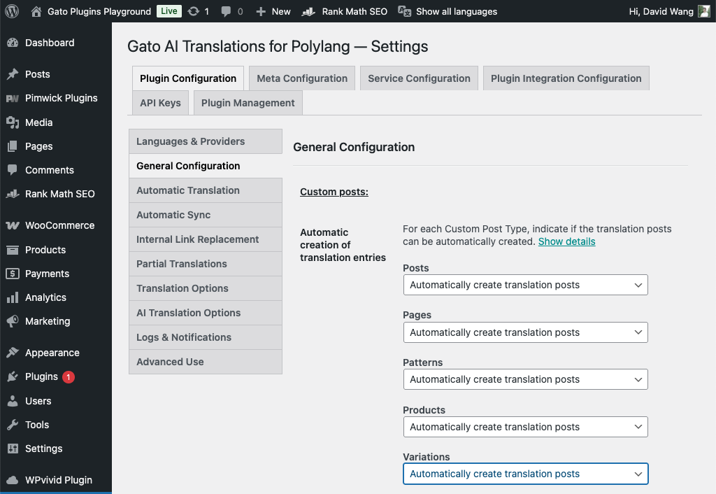 Automatyczne tłumaczenie produktów WooCommerce za pomocą Gato AI Translations for Polylang